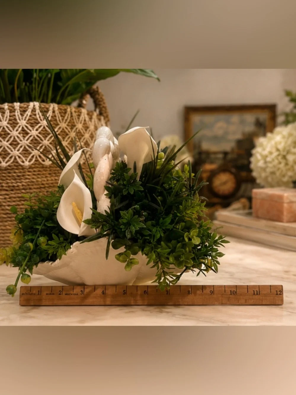 Handmade faux succulent arrangement